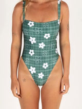 Sundeck One Piece - Gingham Green ONE PIECE InnerRelm 