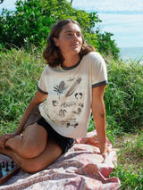 Yaz Artifacts Ringer Tee - Sand T-SHIRT ATMOSEA 