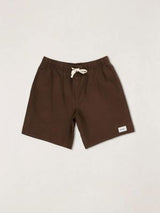 Textured Linen Jam Shorts - Chocolate SHORTS RHYTHM 