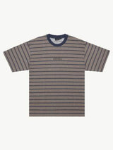 Eureka Boxy Tee - Olive Stripe T-SHIRT AFENDS 