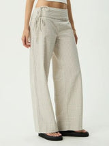 Sofia Wide Leg Pant Wide Leg Pant - Reverb Moonbeam Check PANTS AFENDS 