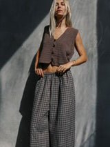 Scarlett Crochet Vest - Chocolate TOP THE BARE ROAD 