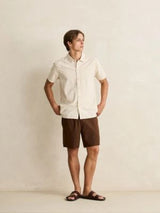 Textured Linen Jam Shorts - Chocolate SHORTS RHYTHM 
