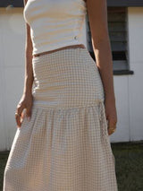 Nadia Maxi Skirt - Reverb Moonbeam Check SKIRTS AFENDS 