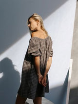 Chloe Dress - Maple Gingham MINI DRESSES THE BARE ROAD 