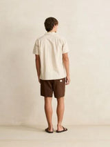 Textured Linen Jam Shorts - Chocolate SHORTS RHYTHM 