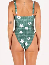 Sundeck One Piece - Gingham Green ONE PIECE InnerRelm 