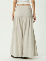 Nadia Maxi Skirt - Reverb Moonbeam Check SKIRTS AFENDS 