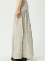 Nadia Maxi Skirt - Reverb Moonbeam Check SKIRTS AFENDS 