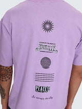Peace Power Embro Box Crop Tee - Lupine T-SHIRT THRILLS 