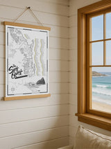 Hanging Frame - Wooden Magnetic HANGING FRAME THE QUEST MAPS 