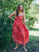 Iris Sun Dress - Red MAXI DRESSES ISLE OF WILD 