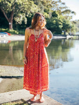 Iris Sun Dress - Red MAXI DRESSES ISLE OF WILD 