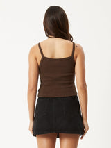 Taylor Rib Singlet - Coffee TOP AFENDS 