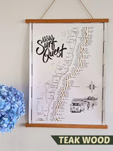Hanging Frame - Wooden Magnetic HANGING FRAME THE QUEST MAPS 