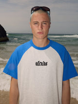 Drop Zone Heavyweight Raglan Tee - Grey Marle T-SHIRT AFENDS 