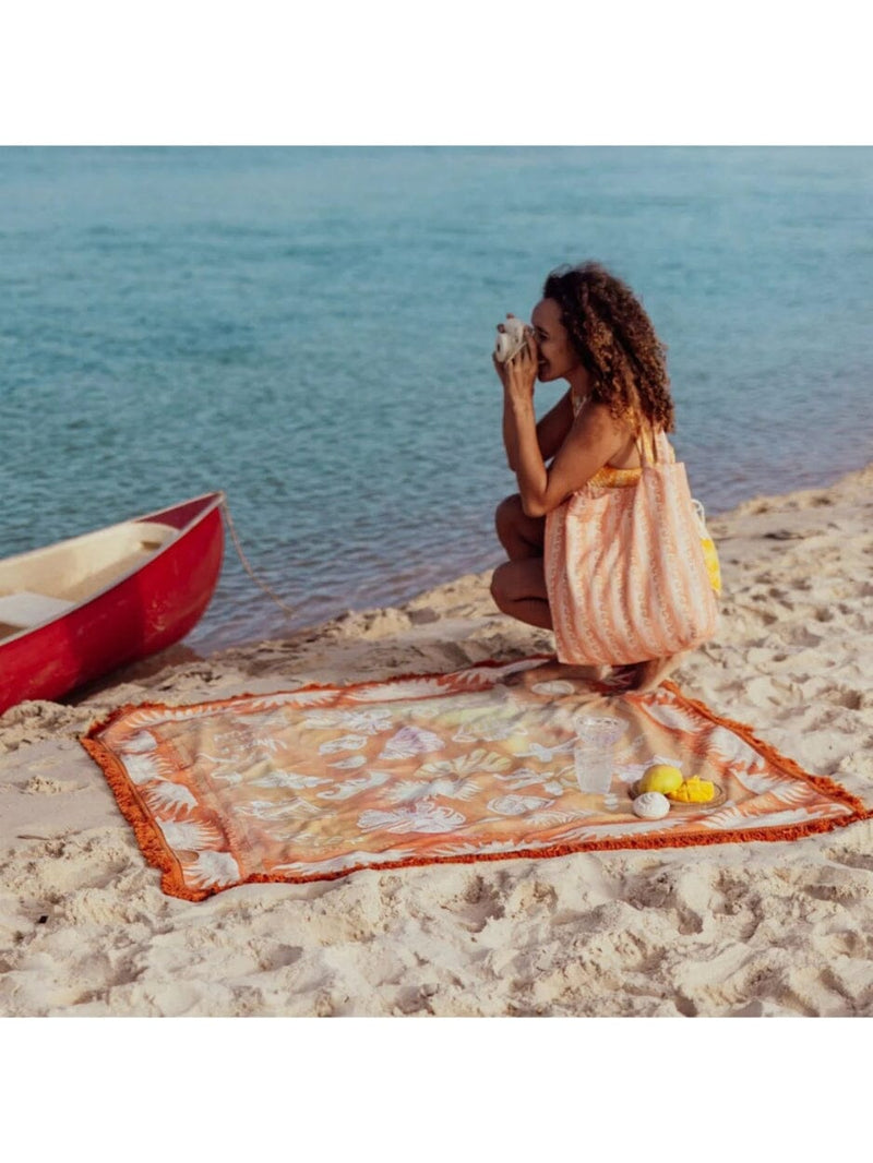 Sol Picnic Rug - Tangerine PICNIC BLANKETS WANDERING FOLK 