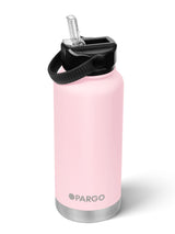 950mL Insulated Drink Bottle w/ Straw Lid - BPA and Toxic Free - Marshmallow Pink