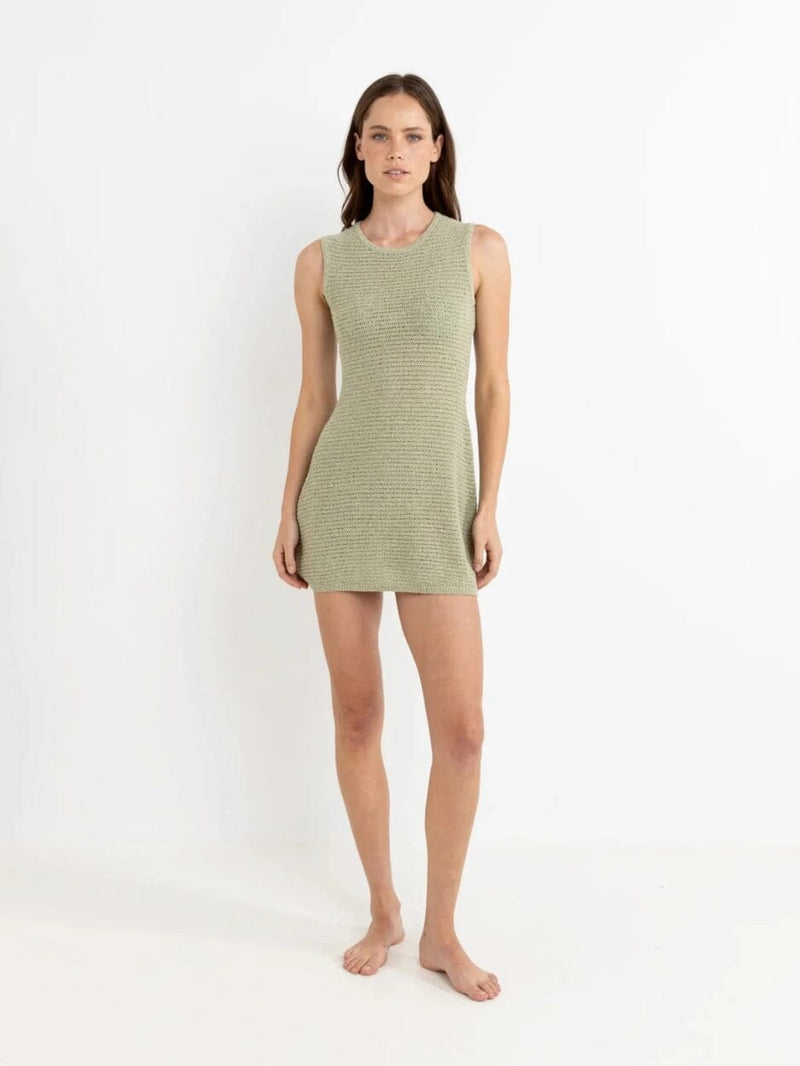 Abby Knit Tank Dress - Fern DRESSES RHYTHM 