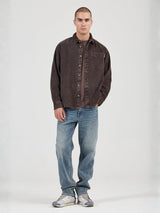 Campus Chunky Cord Long Sleeve Shirt - Dark Brown LONG SLEEVE ROLLAS JEANS 