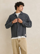 Jacquard Check LS Shirt - Charcoal JACKETS RHYTHM 