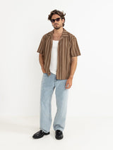 West Winds Stripe SS Shirt - Earth BUTTON UP RHYTHM 