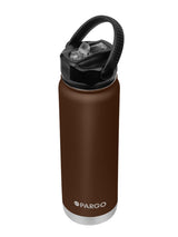 750mL Insulated Bottle w/ Straw Lid - BPA and Toxic Free - Chocolate Brown INSULATED DRINK BOTTLE PROJECT PARGO 