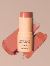SPF 50 Natural Lip & Cheek Tint - Coral LIP & CHEEK TINT AVOCADO ZINC 