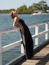 Contrast Linen Track Pant - Ocean PANTS RHYTHM 