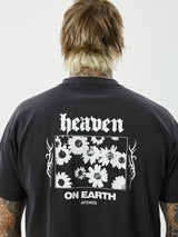 Heaven Heavyweight Boxy Tee - Stone Black T-SHIRT AFENDS 