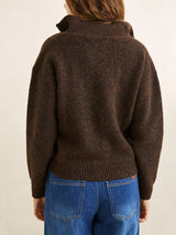 Quincy Zip Knit - Chocolate JUMPER RHYTHM 