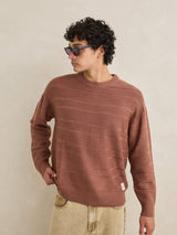 Jackson Stripe Knit - Vintage Clay JUMPER RHYTHM 