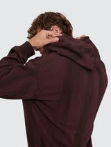 New Delusions Slouch Pull On Cropped Hood - Sunfade Bleach Aubergine JUMPER THRILLS 