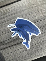 Sticker - 2 Humpback Whales Mum and Baby STICKERS SAILFISH CREATIVE 