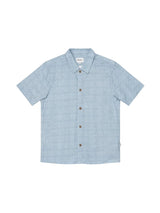 Tile Ss Shirt - Blue BUTTON UP RHYTHM 