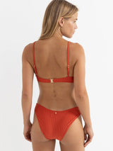 Pacific Rib Crop Top - Fire TOP RHYTHM 