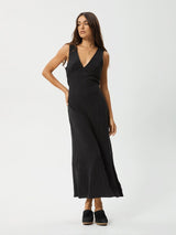 Focus Tully - Seersucker Maxi Dress - Black MAXI DRESSES AFENDS 