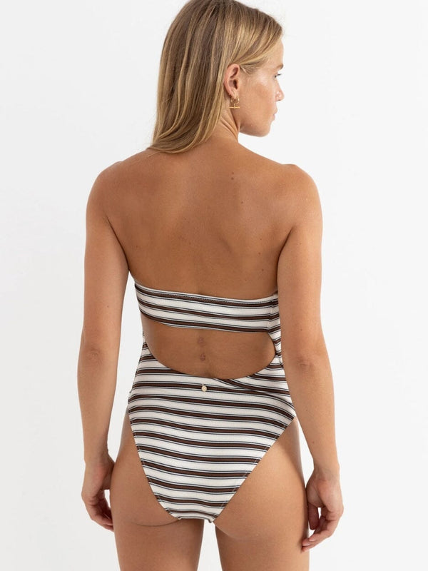 Tami Stripe Strapless One Piece - Chocolate ONE PIECE RHYTHM 