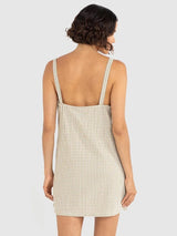 Lola Check Slip Dress - Olive DRESSES RHYTHM 