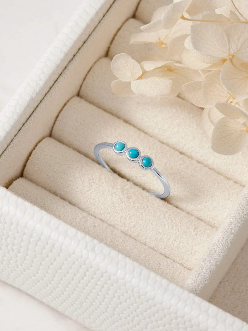 Trinity Turquoise Ring - Silver RINGS MIDSUMMER STAR 