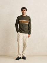 Mohair Stripe Knit - Midnight Olive JUMPER RHYTHM 