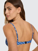 High Speed Check Underwire Bikini Top - Guardian Navy TOP THRILLS 