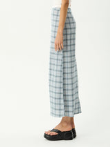 Lagoon Seersucker Maxi Skirt - Overcast Check SKIRTS AFENDS 