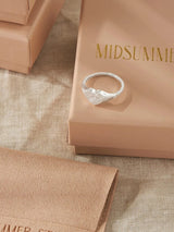 Textured Amore Signet Ring - Silver RINGS MIDSUMMER STAR 