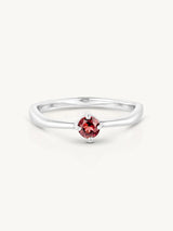 January Garnet Silver Birthstone Ring RINGS TONIMAY 