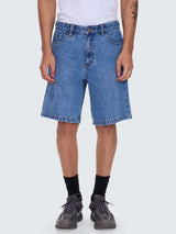 Mid Slacker Relaxed Denim Short - Deep Vintage Blue SHORTS THRILLS 