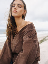 Amber Wrap Jacket - Chocolate JACKET THE BARE ROAD 