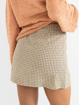 Luca Check Mini Skirt - Natural SKIRTS RHYTHM 