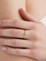 April Topaz Gold Birthstone Ring RINGS TONIMAY 