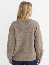 Quinn V-Neck Collared Jumper - Oatmeal JUMPER RHYTHM 